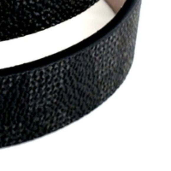 Michael Kors Women's Waist 36" to 39" Black Casual Textured MK Print Belt - Picture 5 of 9
